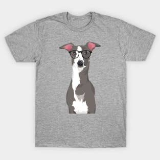 Hipster Italian Greyhound Dog T-Shirt for Dog Lovers T-Shirt